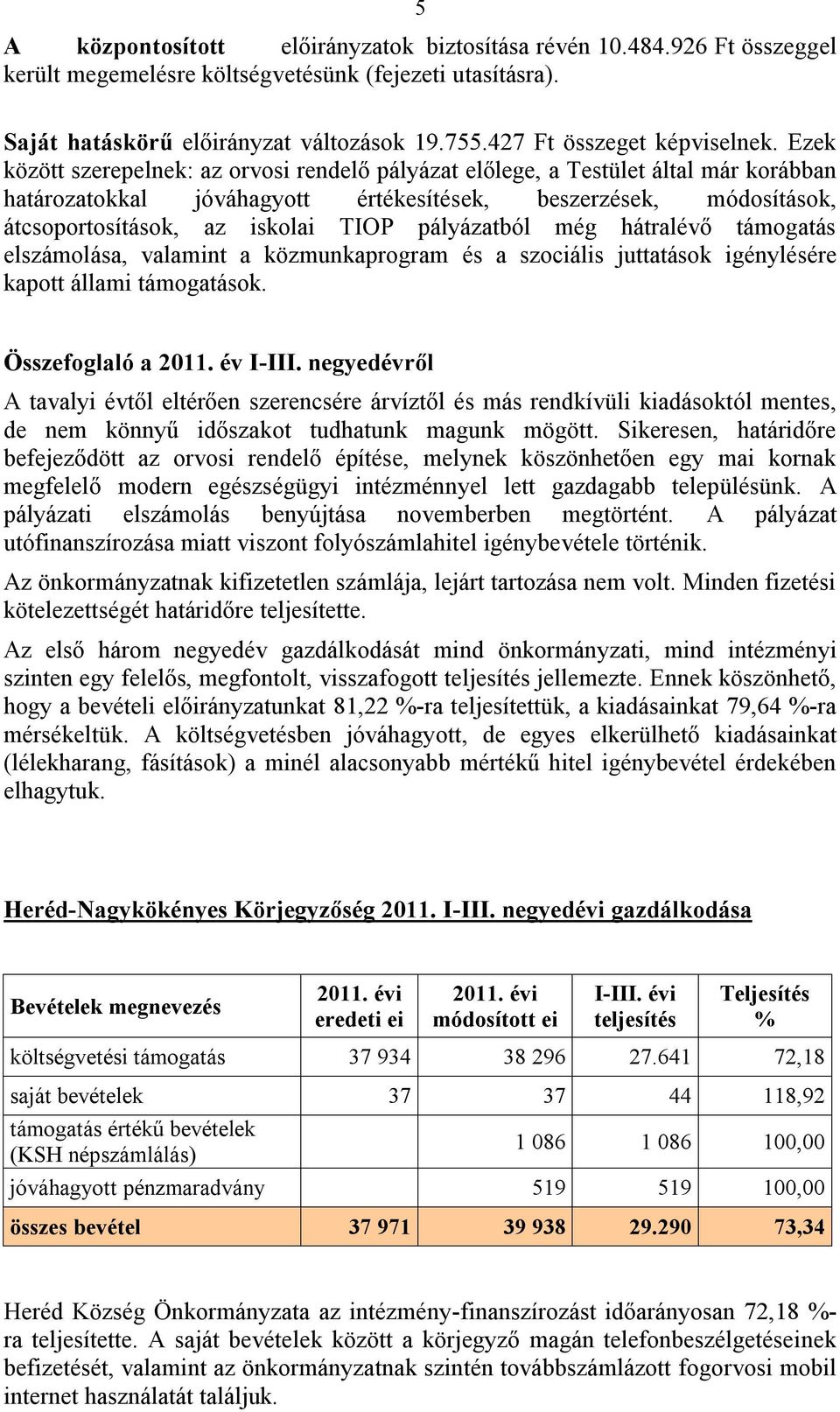 Ezek között szerepelnek: az orvosi rendelő pályázat előlege, a Testület által már korábban határozatokkal jóváhagyott értékesítések, beszerzések, módosítások, átcsoportosítások, az iskolai TIOP