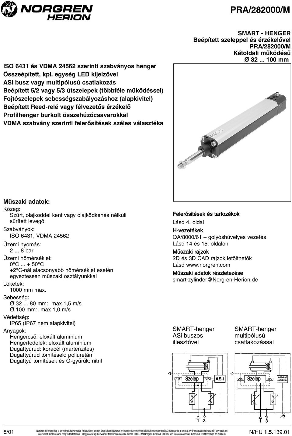 PRA/282000/M. SMART - HENGER Beépített szeleppel és érzékel vel  PRA/282000/M Kétoldali m ködés Ø mm - PDF Ingyenes letöltés