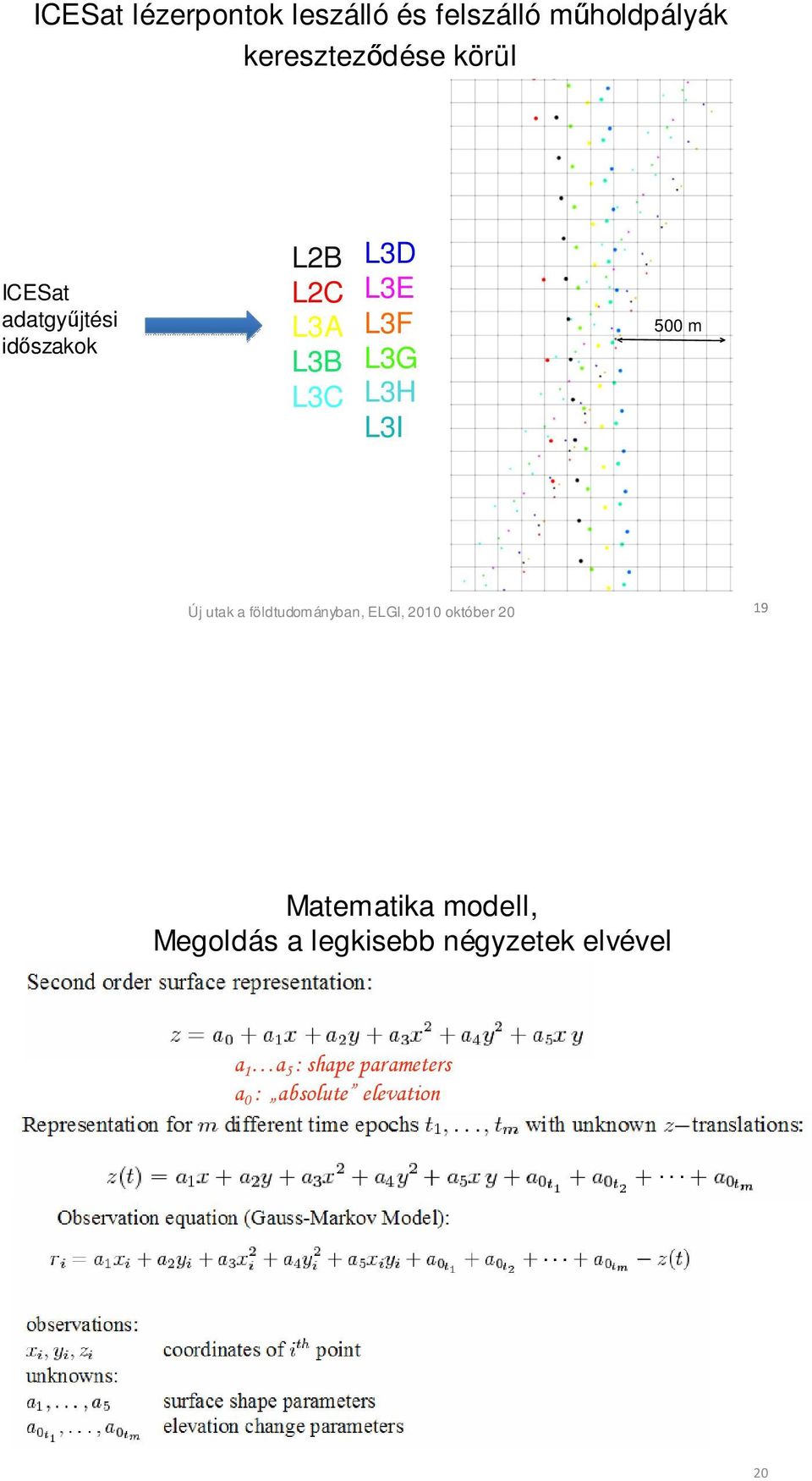 Új utak a földtudományban, ELGI, 2010 október 20 19 Matematika modell, Megoldás