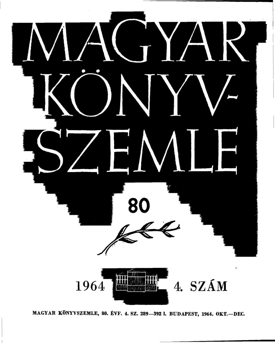 KÖNYVSZEMLE, 80. ÉVF.