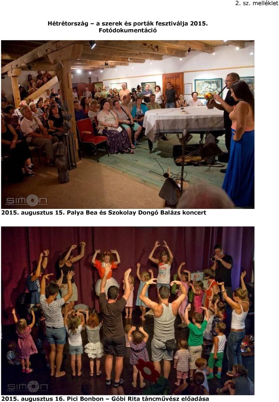 fesztiválja 2015. Fotódokumentáció 2015.