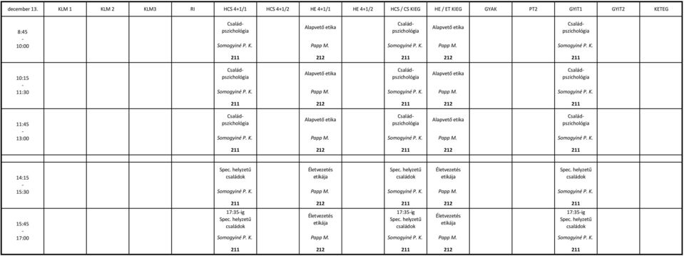 4+1/2 HCS / CS KIEG HE / ET KIEG GYAK PT2 GYIT1 GYIT2