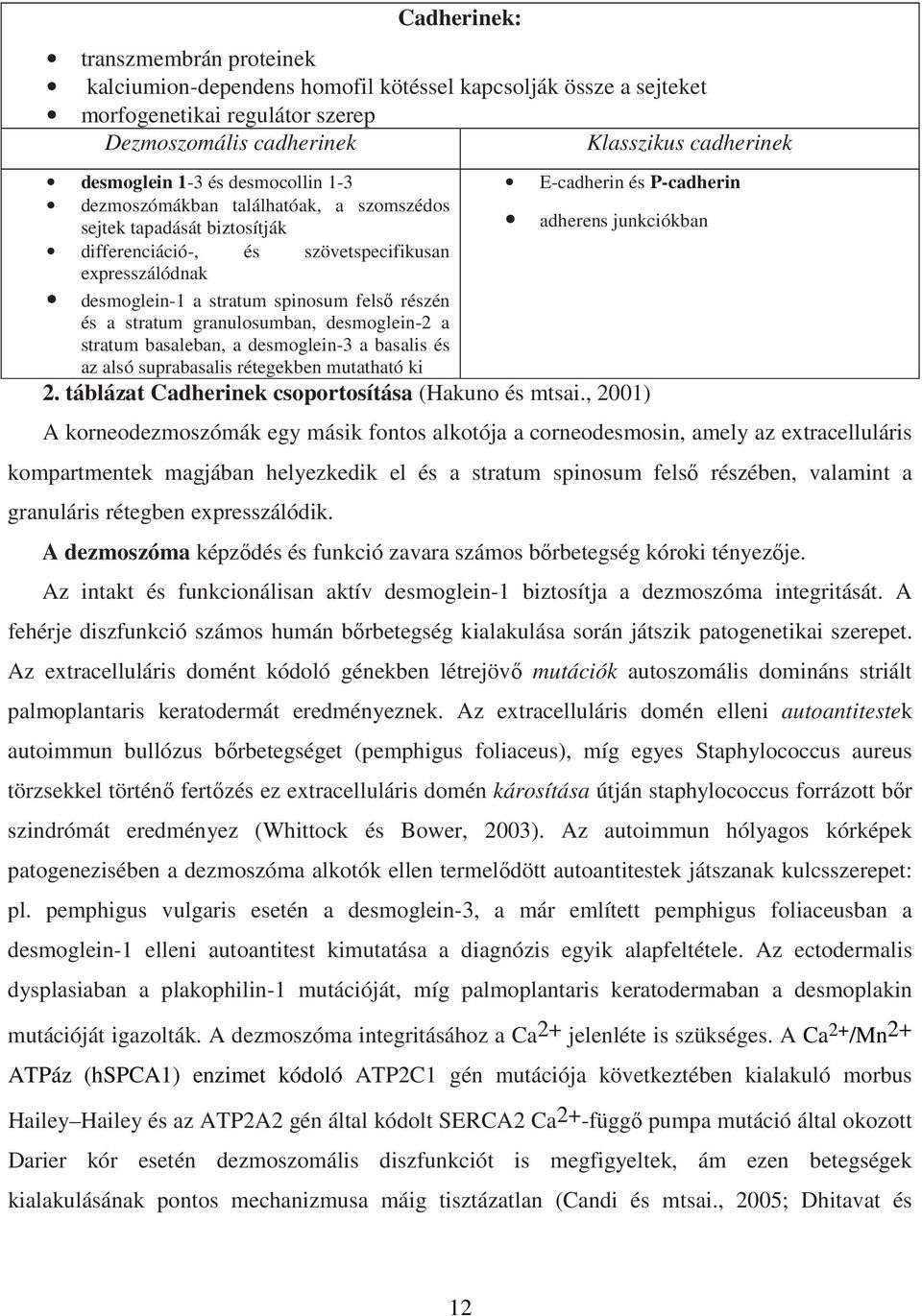 a stratum spinosum felső részén és a stratum granulosumban, desmoglein-2 a stratum basaleban, a desmoglein-3 a basalis és az alsó suprabasalis rétegekben mutatható ki 2.