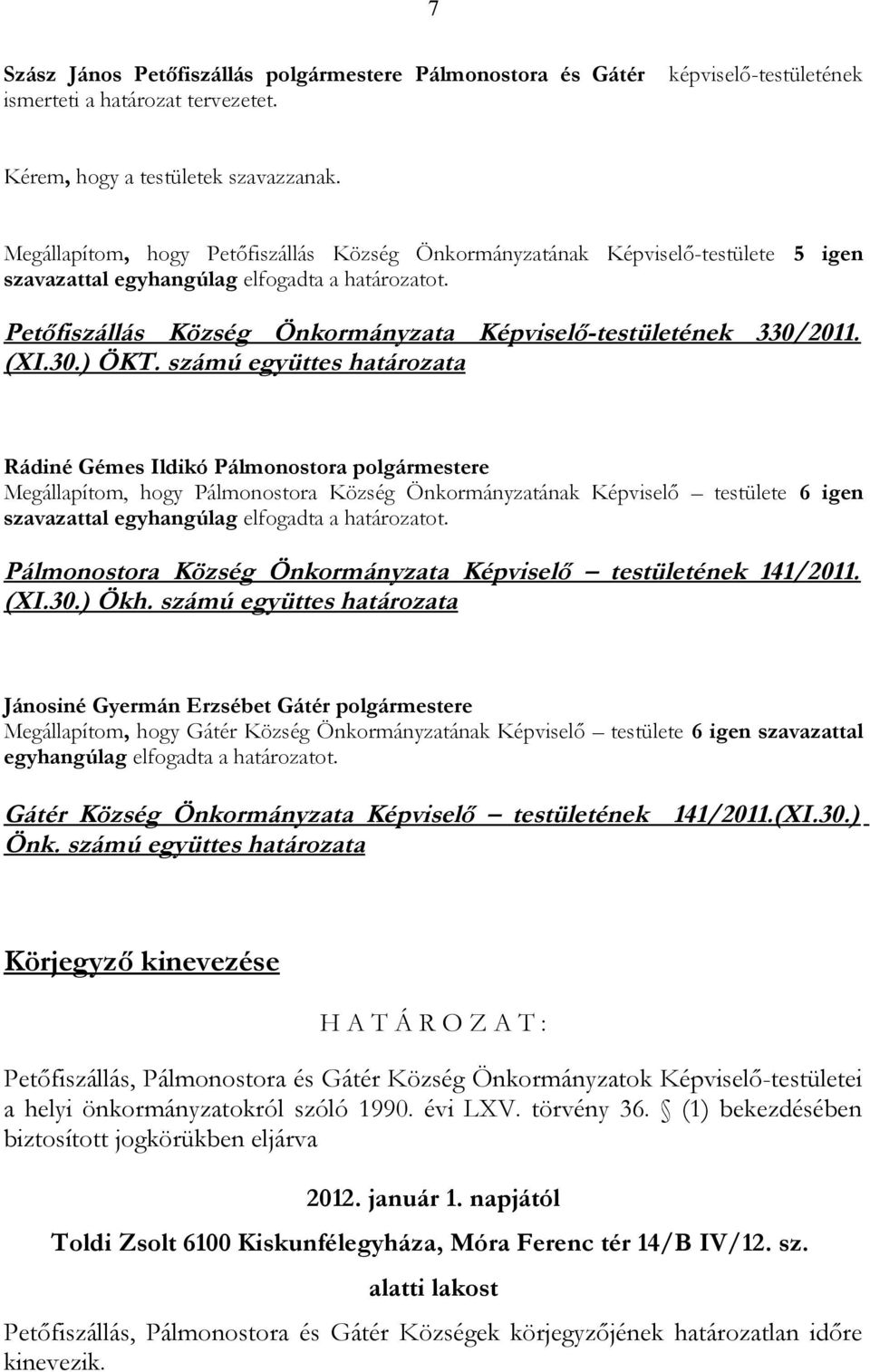 (XI.30.) ÖKT.