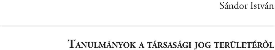 társasági jog