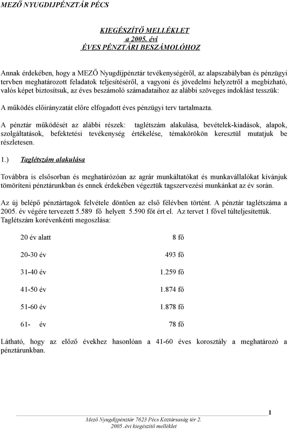 helyzetről a megbízható, valós képet biztosítsuk, az éves beszámoló számadataihoz az alábbi szöveges indoklást tesszük: A működés előirányzatát előre elfogadott éves pénzügyi terv tartalmazta.