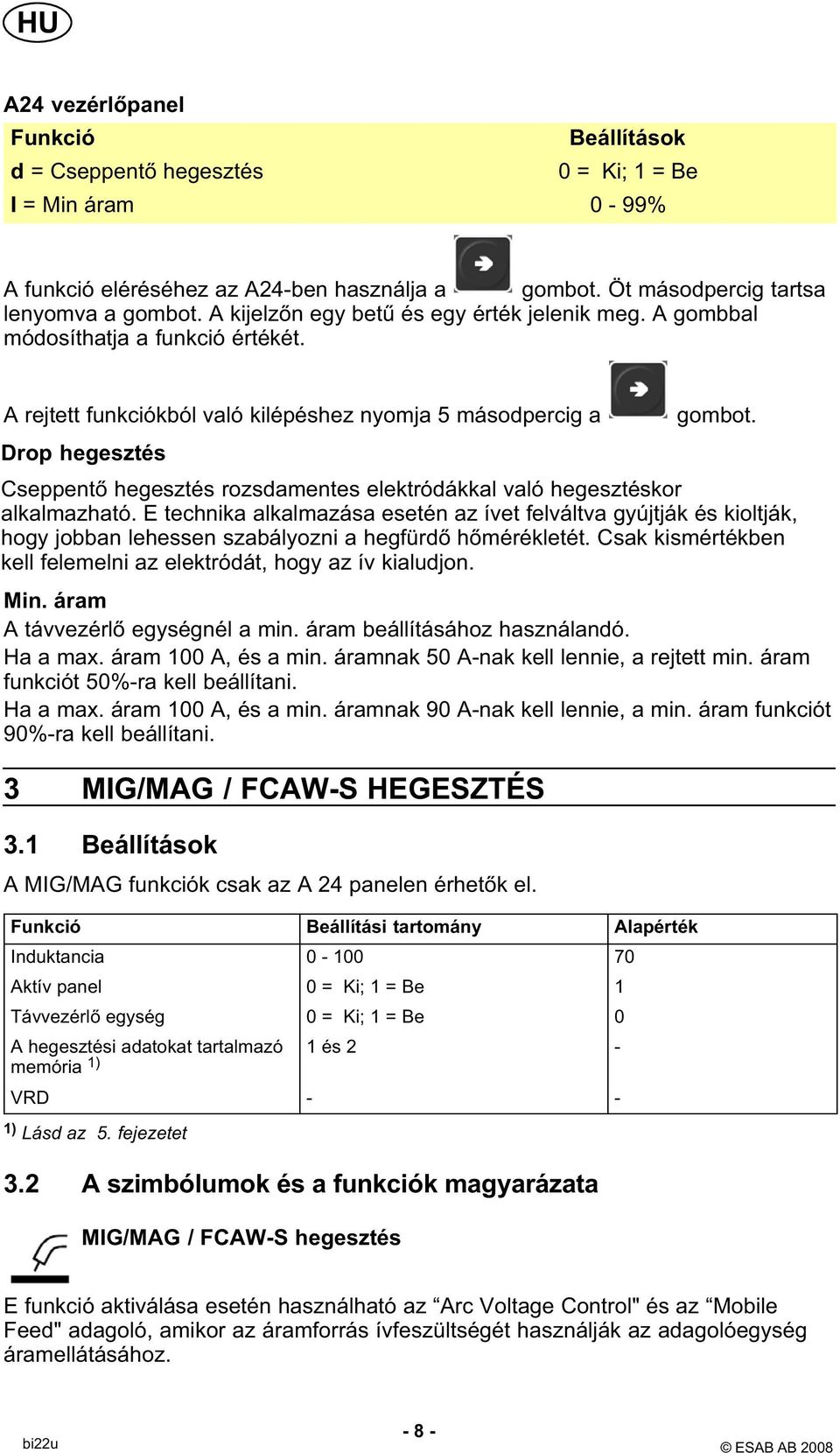 Drop hegesztés Cseppentő hegesztés rozsdamentes elektródákkal való hegesztéskor alkalmazható.