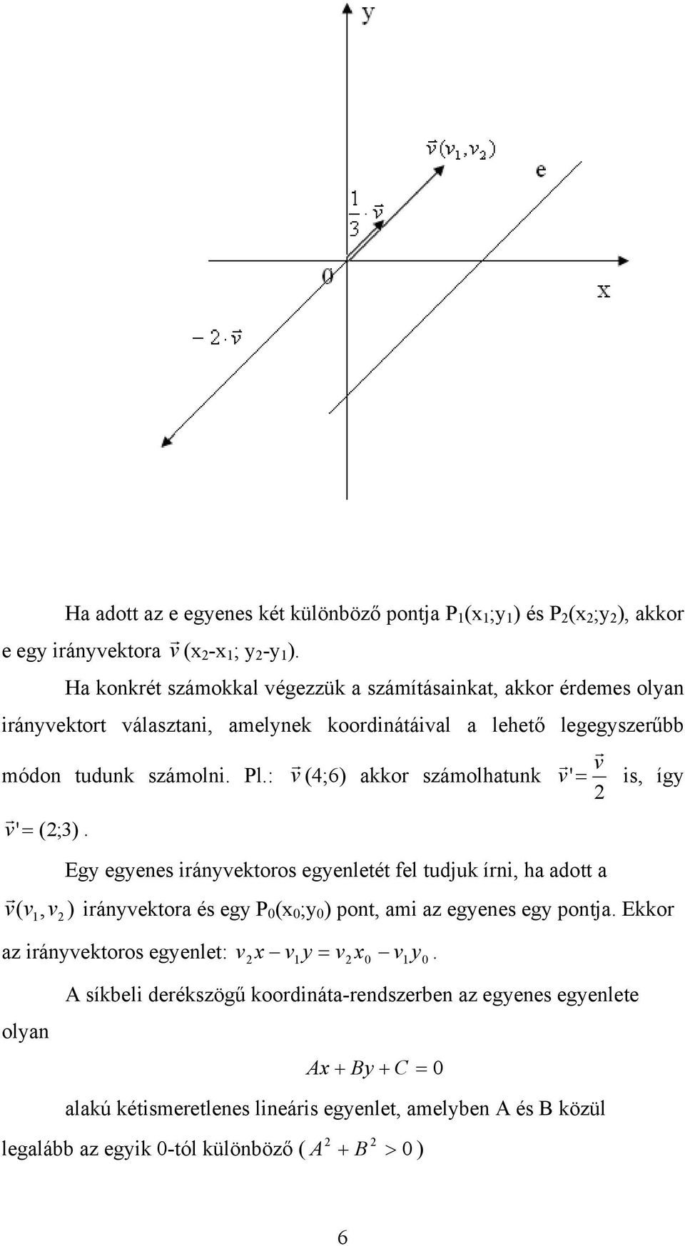 : v r r r v (4;6) akkor számolhatunk v' = is, így v r '= (;3).