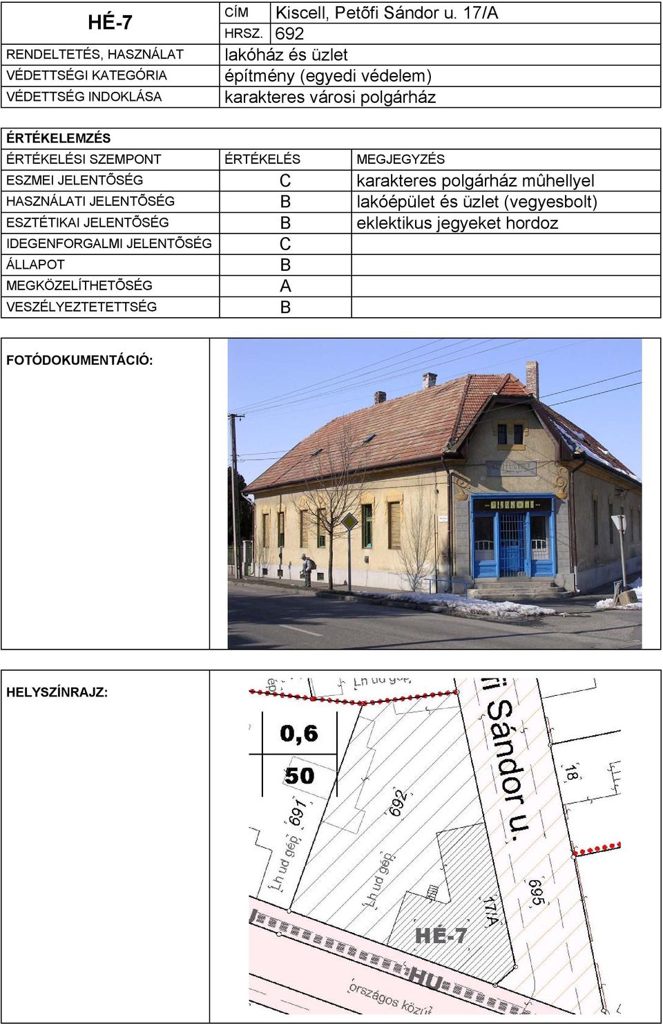 692 lakóház és üzlet karakteres városi polgárház karakteres polgárház mûhellyel