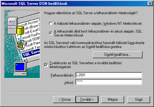ODBC adatforrás létrehozása 22/29 ODBC adatforrás létrehozása.