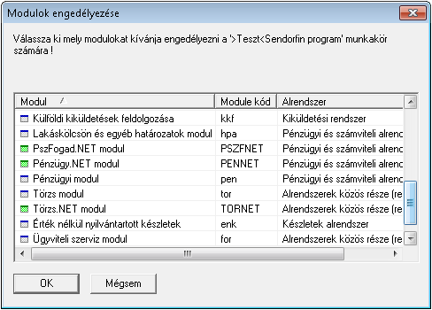 A megjelen ablakban adja meg a munkakör csoportkódját amit kés bb nem változtathat, valamint elnevezését. Miután létrehozta a munkakört a fa struktúrában bontsa ki és rendeljen hozzá modult.