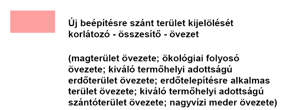 z ökológi hálózt övezetének és erdőtelepítésre lklms terület övezetének kiterjedésével