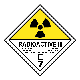Radiation Package Symbols Radiation sign and legend for: storage boxes, refrigerators waste containers sinks