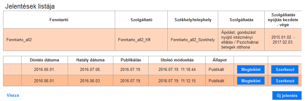 A sikeres publikálás után a következő képernyőt látja: 12 FIGYELEM!