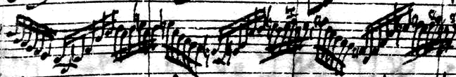 DUFFEK MIHÁLY J. S. BACH CSELLÓSZVITJEINEK ELŐADÁSMÓDJA ÉS ÁTÍRÁSA FAGOTTRA 32 Hegedűverseny I. tétel 109-110. ü. Csembalóverseny I. tétel 109-110. ü. Vannak olyan változtatások is, ahol a hangokkal együtt a ritmus is átalakul.