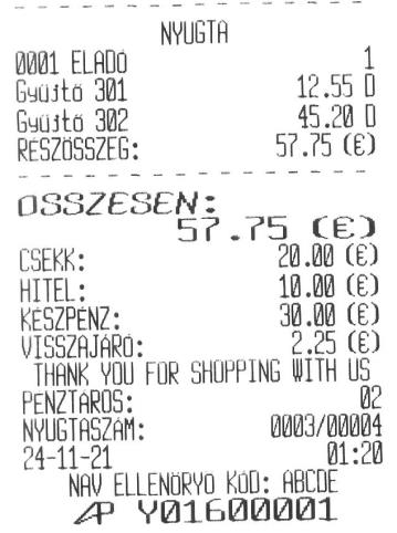 INCOTEX 133-TAXmini FELHASZNÁLÓI KÉZIKÖNYV 20 Amikor az EURÓ hivatalos pénznemmé válik az árakat a pénztárgépben EURÓ-ban kell programozni.