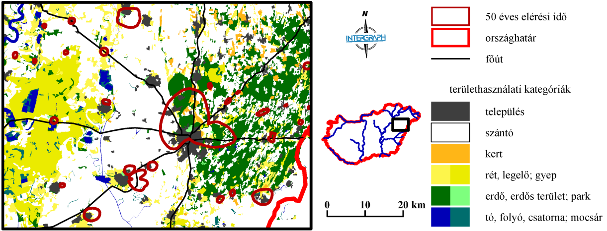 factor. In the case of several settlements of the region the water source protection area is fully or partially extends into the settlement (Fig.