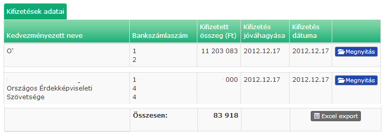 Elszámolási ütemek Elszámolási ütemek Az Elszámolási ütemek táblázatban láthatók a Pályázóval kötött támogatási szerződés alapján az EMIR-ben rögzített költségütemterv adatok.