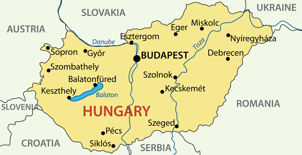 OSNOVNI PODACI Službeni naziv: Mađarska. Državno uređenje: Parlamentarna republika. Glavni grad: Budimpešta (1.740.685 stanovnika). Veći gradovi: Debrecen (207.594), Szeged (170.052), Miskolc (166.