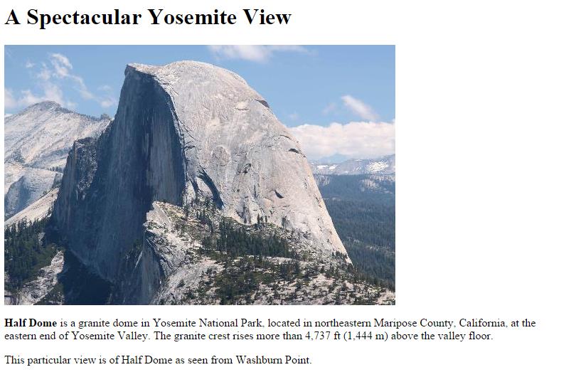 jpg" alt="half Dome" title="half Dome"/> <P> <!