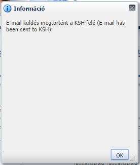 Újraküldési igény nyomógomb akkor jelenik meg, amikor az átadott állományok feldolgozása befejeződött, vagy hiba miatt leállt.