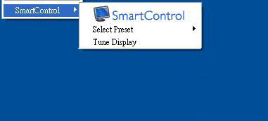 Tálcamenü engedélyezve A tálcamenü megjeleníthető, ha a jobb egérgombbal a tálcán levő SmartControl Lite ikonra kattint. Bal kattintással elindíthatja az alkalmazást.