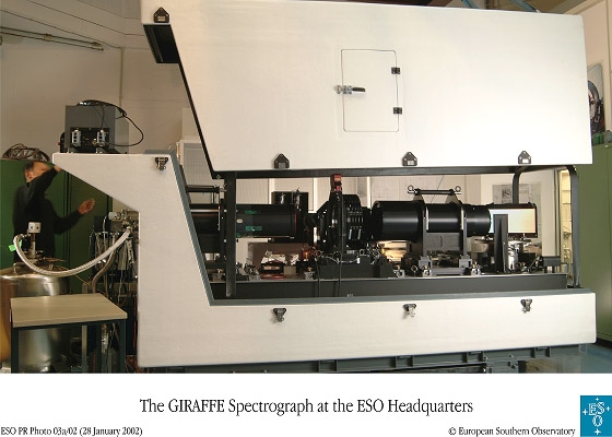 Flames (ESO VLT) OzPoz (AAO) double-buffered fiber positioner at VLT Nasmyth 0.