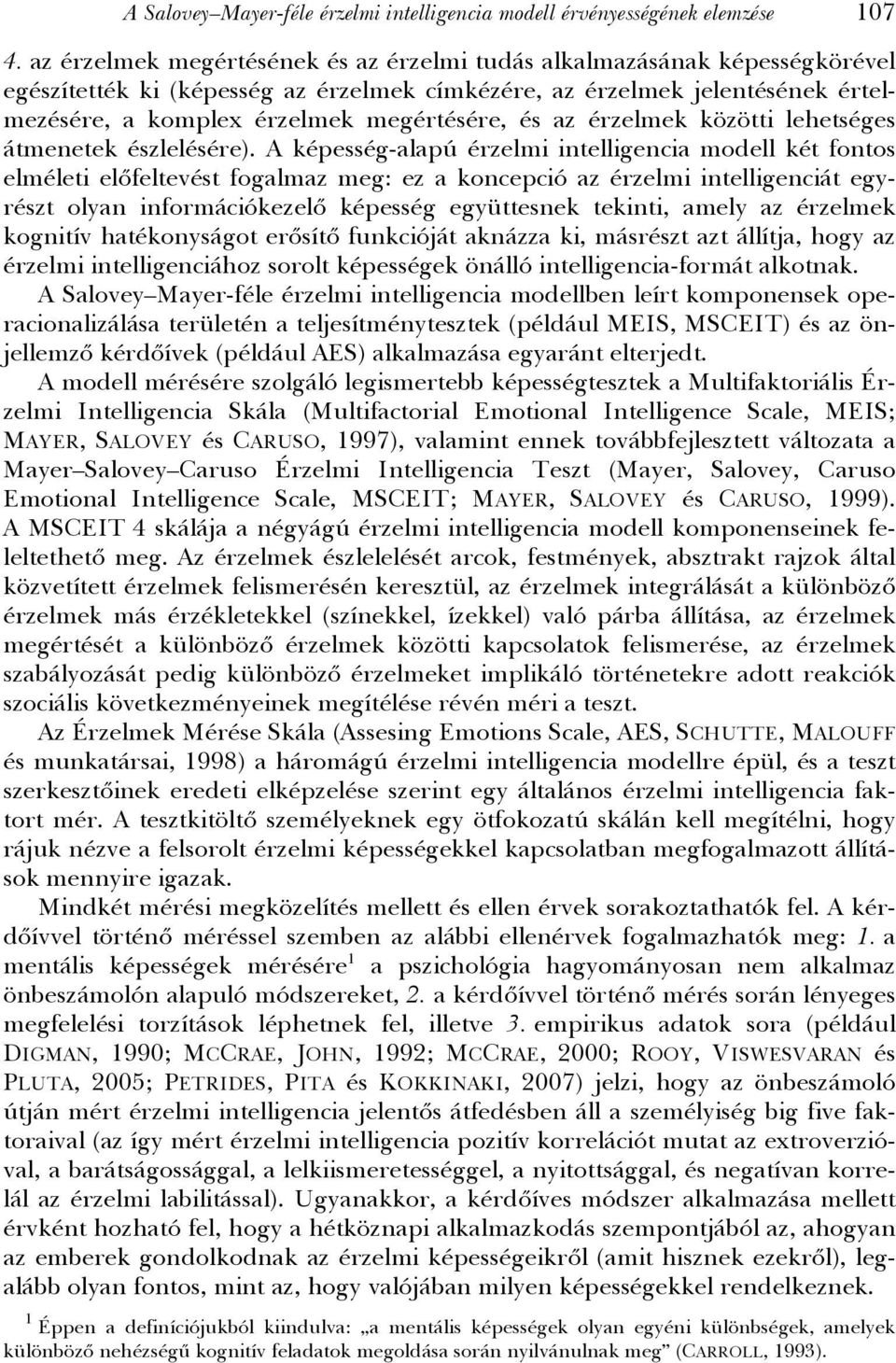 A SALOVEY MAYER-FÉLE ÉRZELMI INTELLIGENCIA MODELL ÉRVÉNYESSÉGÉNEK ELEMZÉSE  - PDF Free Download