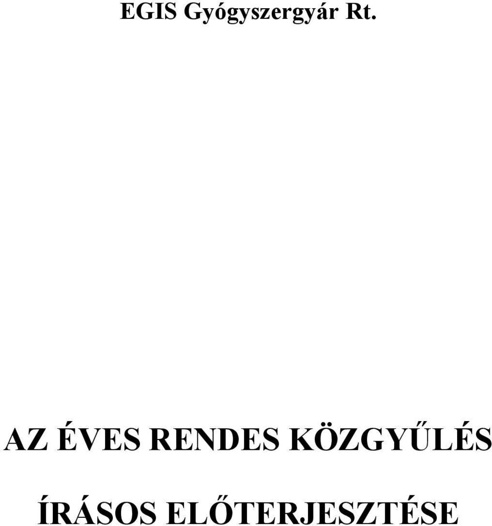 KÖZGYŰLÉS