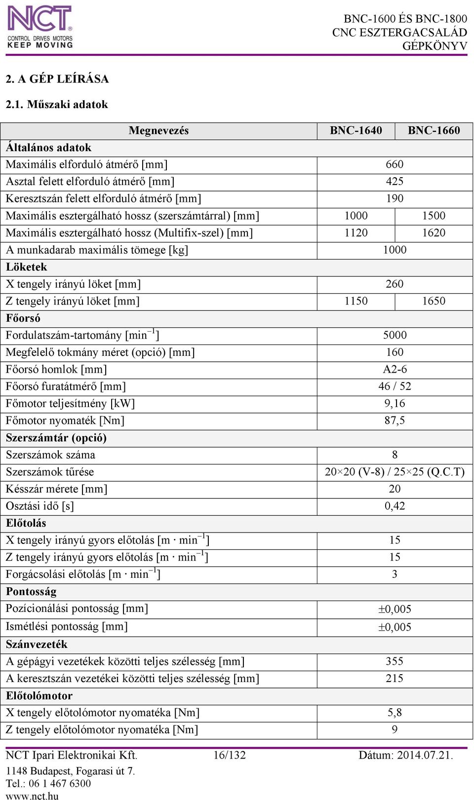 esztergálható hossz (szerszámtárral) [mm] 1000 1500 Maximális esztergálható hossz (Multifix-szel) [mm] 1120 1620 A munkadarab maximális tömege [kg] 1000 Löketek X tengely irányú löket [mm] 260 Z