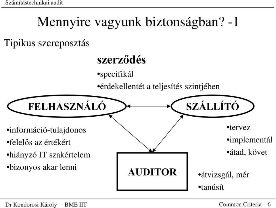 szintjében )(/+$6=1È/Ï információ-tulajdonos felel s az értékért hiányzó IT