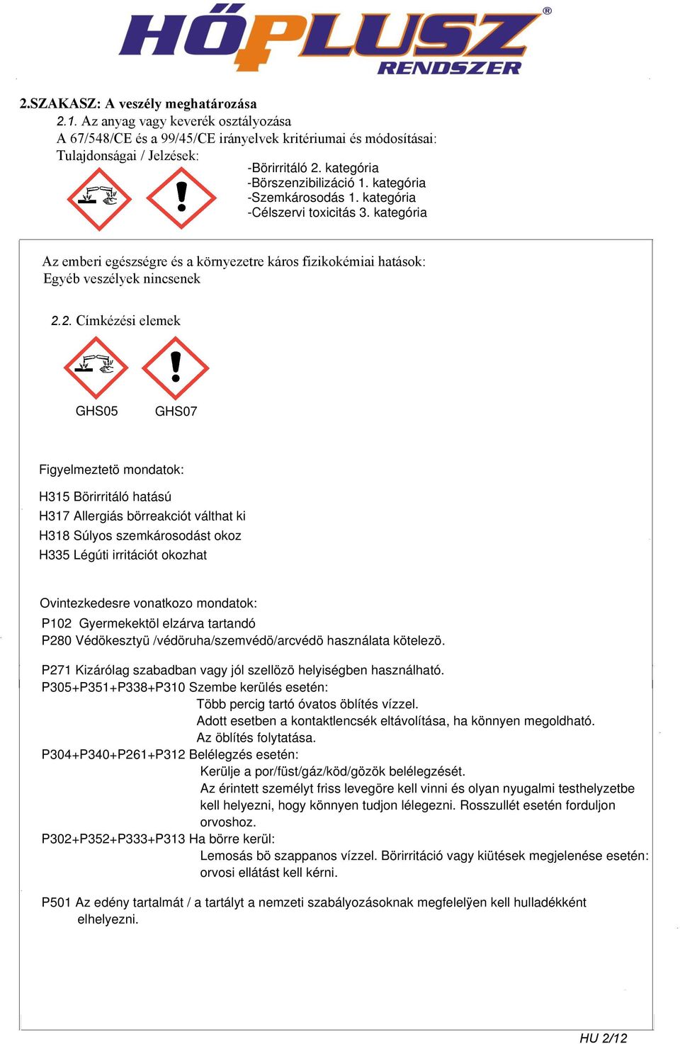 Biztonsági adatlap. Hőplusz Rendszer MK 18 Prémium Hőszigetelőlap Ragasztó  - PDF Free Download