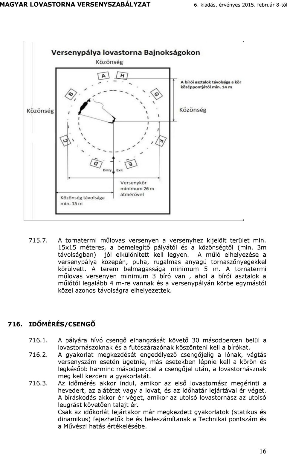 A onei űlovs vesenyen iniu 3 bíó vn, hol bíói szlok űlóól leglbb 4 -e vnnk és vesenyplyn köbe egysól közel zonos volsg elhelyezeek. 716