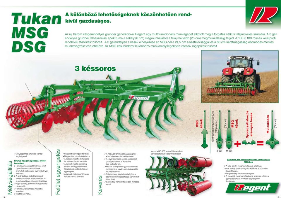 A 3 gerendelyes grubber felhasználási spektruma a sekély (6 ) megmunkálástól a talaj mélyebb (25 ) megmunkálásáig terjed. A 100 x 100 mm-es keretprofil rendkívüli stabilitást biztosít.