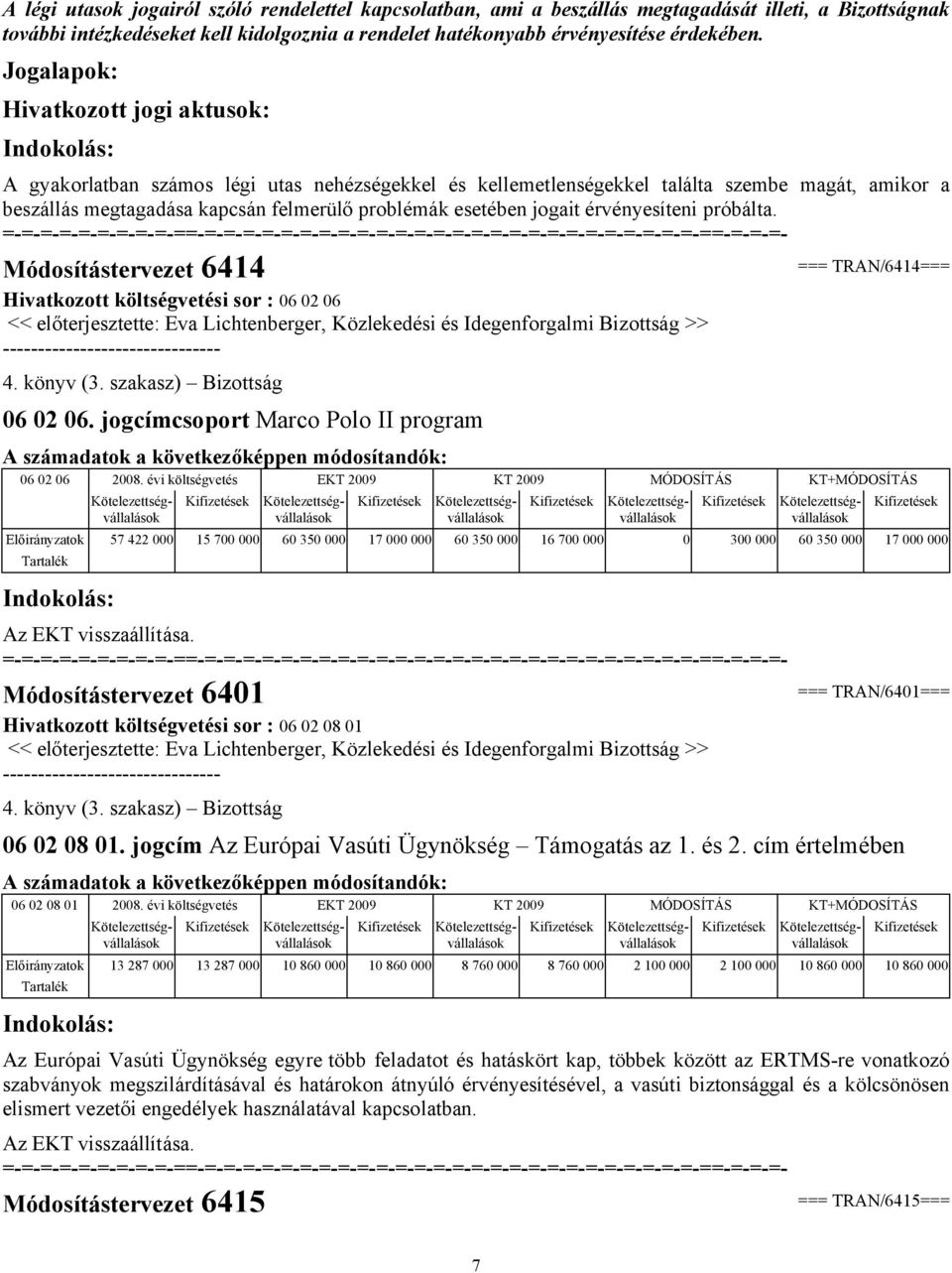 évi költségvetés EKT 2009 KT 2009 MÓDOSÍTÁS KT+MÓDOSÍTÁS A gyakorlatban számos légi utas nehézségekkel és kellemetlenségekkel találta szembe magát, amikor a beszállás megtagadása kapcsán felmerülő