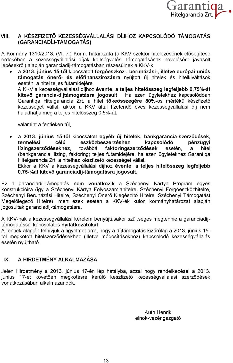 KKV-k a 2013.