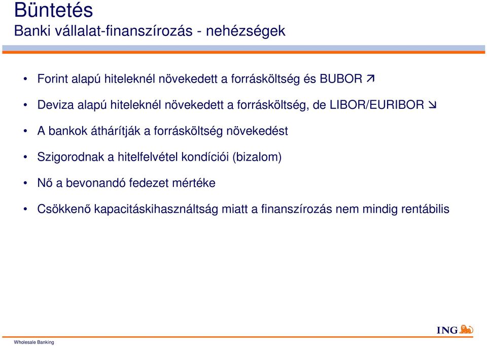 A bankok áthárítják a forrásköltség növekedést Szigorodnak a hitelfelvétel kondíciói (bizalom)