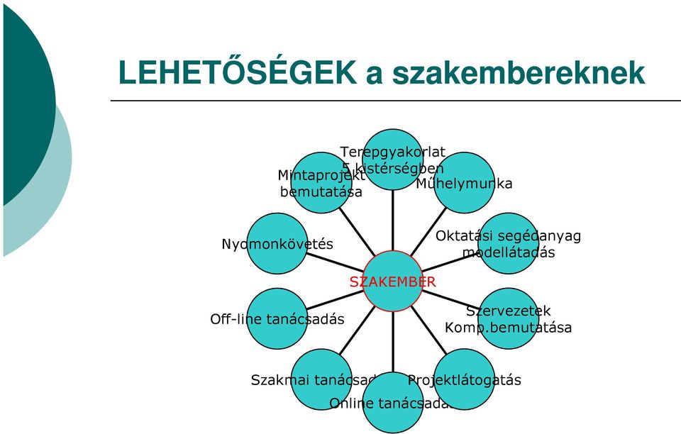 segédanyag modellátadás SZAKEMBER Off-line tanácsadás