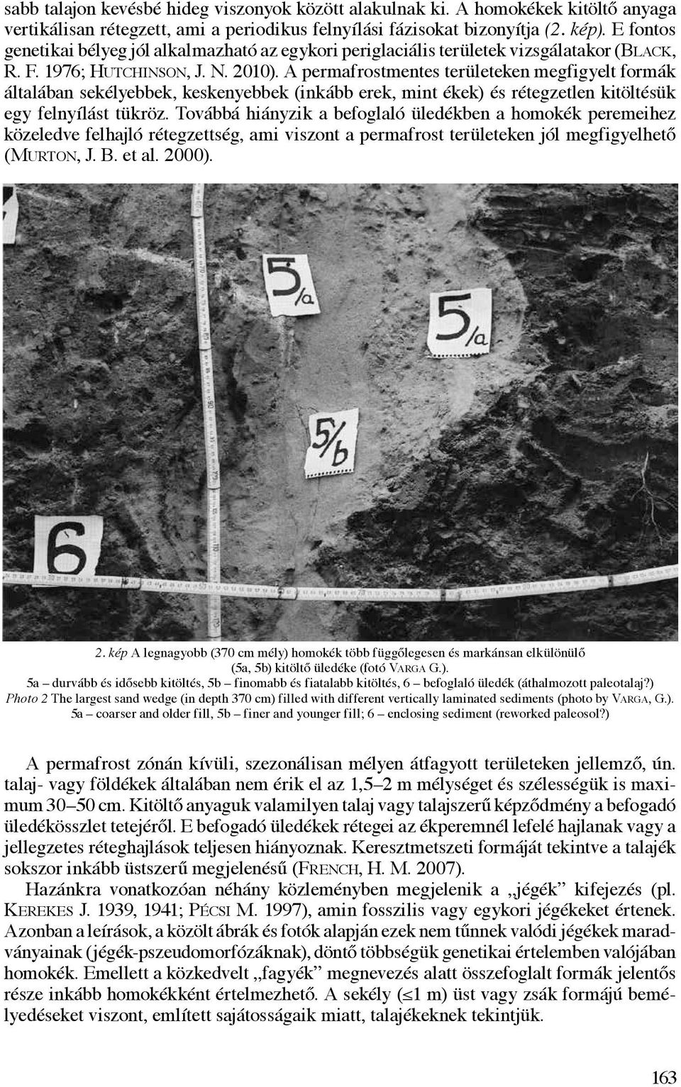 A permafrostmentes területeken megfigyelt formák általában sekélyebbek, keskenyebbek (inkább erek, mint ékek) és rétegzetlen kitöltésük egy felnyílást tükröz.