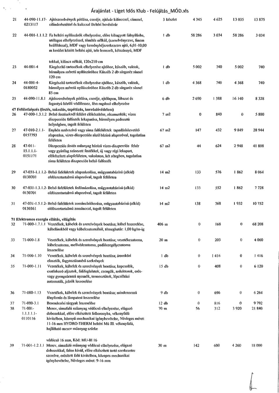 elhelyezése, előre kihagyott falnyílásba, 1 db 58 286 3 34 58 286 3 34 utólagos elhelyezéssel, tömítés nélkül, {szerelvényezve, finom beállítással), MDF vagy keményhéjszerkezetes ajtó, 6,1-1, m