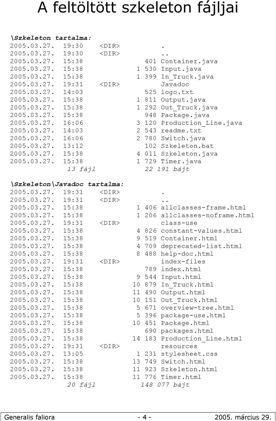 java 2005.03.27. 14:03 2 543 readme.txt 2005.03.27. 16:06 2 780 Switch.java 2005.03.27. 13:12 102 Szkeleton.bat 2005.03.27. 15:38 4 011 Szkeleton.java 2005.03.27. 15:38 1 729 Timer.