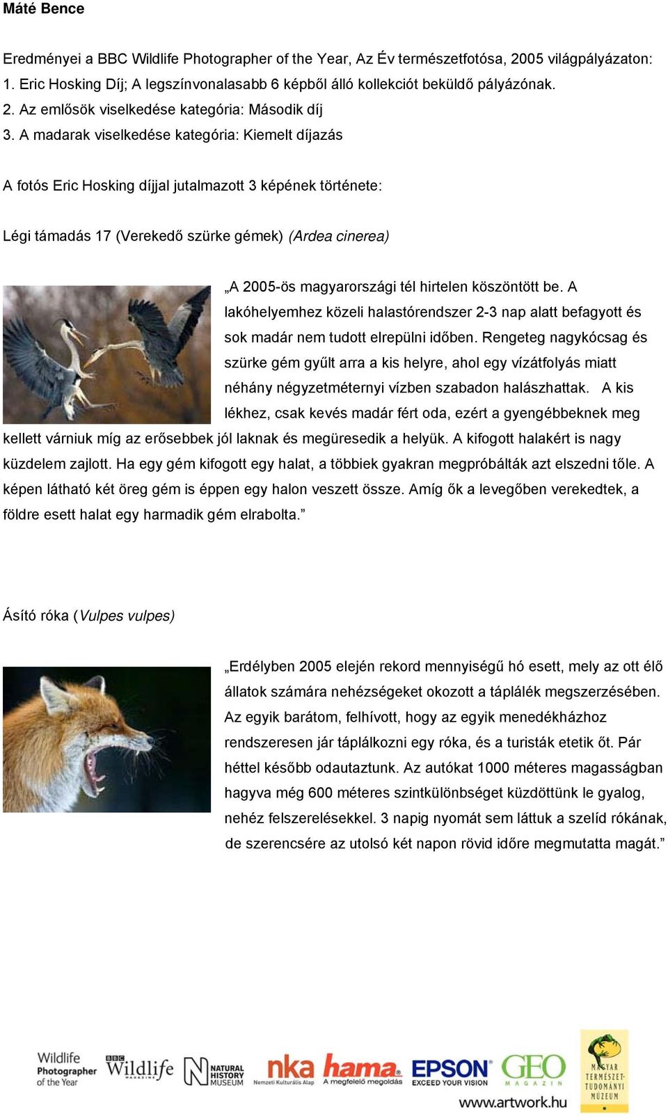 hirtelen köszöntött be. A lakóhelyemhez közeli halastórendszer 2-3 nap alatt befagyott és sok madár nem tudott elrepülni időben.
