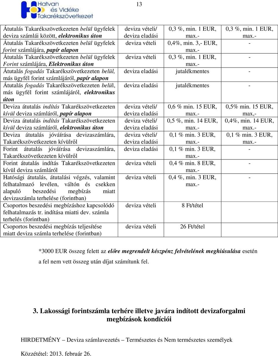 forint számlájáról, elektronikus úton Deviza átutalás indítás Takarékszövetkezeten kívül deviza számláról, papír alapon Deviza átutalás indítás Takarékszövetkezeten kívül deviza számláról,