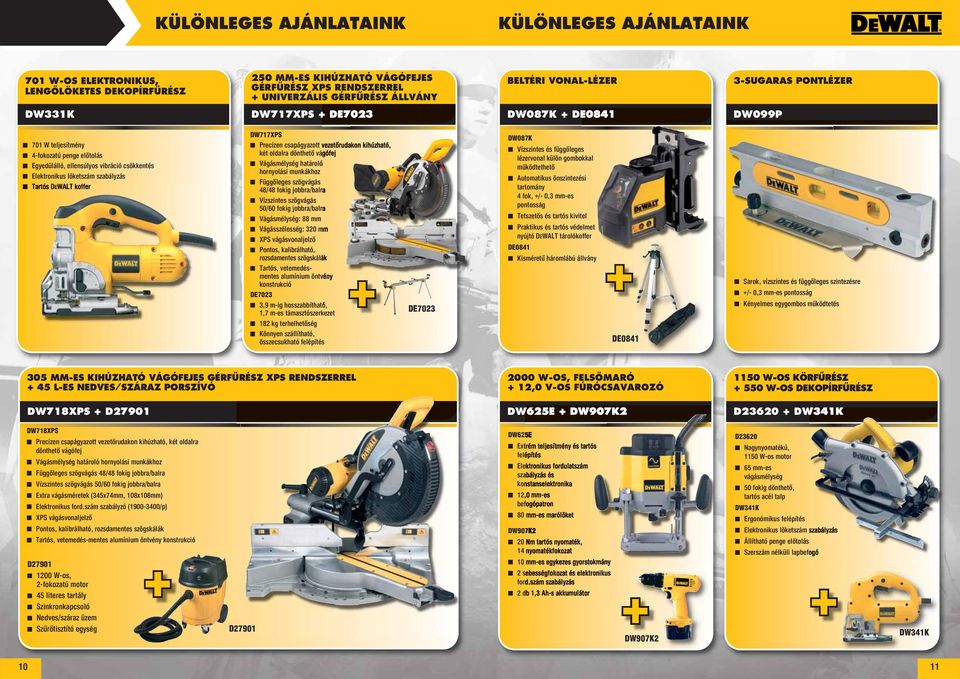 szabályzás Tartós DEWALT koffer DW717XPS Precízen csapágyazott vezetőrudakon kihúzható, két oldalra dönthető vágófej Vágásmélység határoló hornyolási munkákhoz Függőleges szögvágás 48/48 fokig