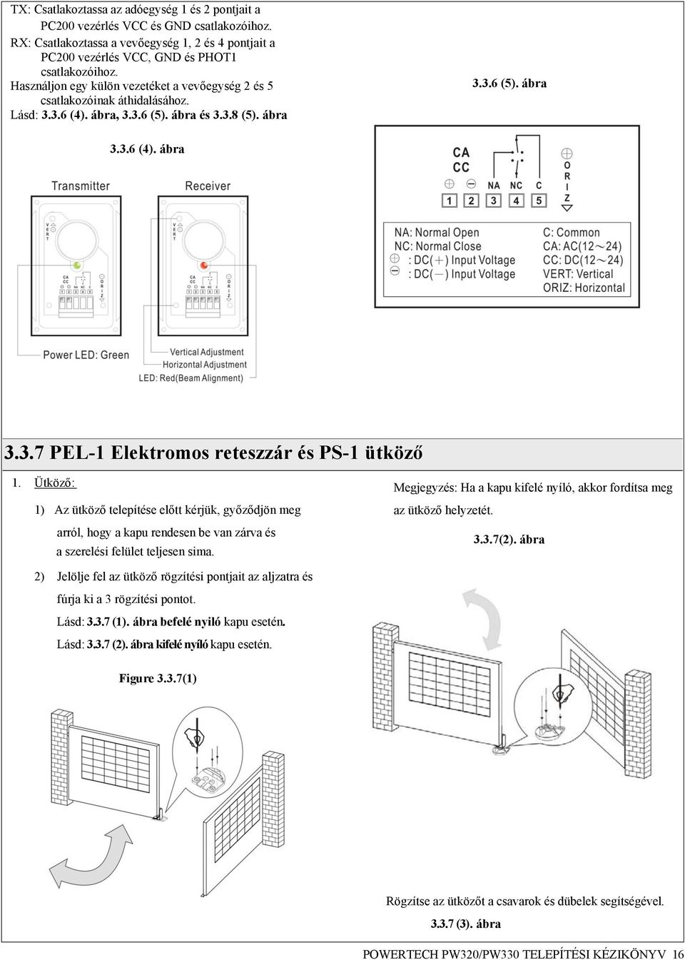 TARTALOMJEGYZÉK POWERTECH PW320/330 TELEPÍTŐI KÉZIKÖNYV 1 - PDF Free  Download