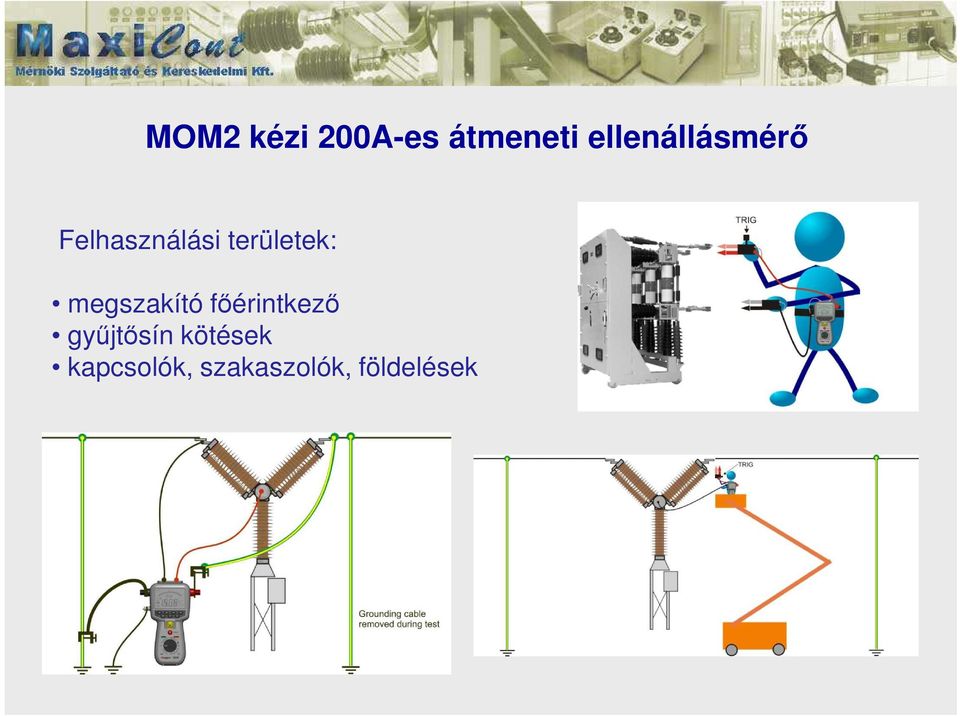 területek: megszakító főérintkező