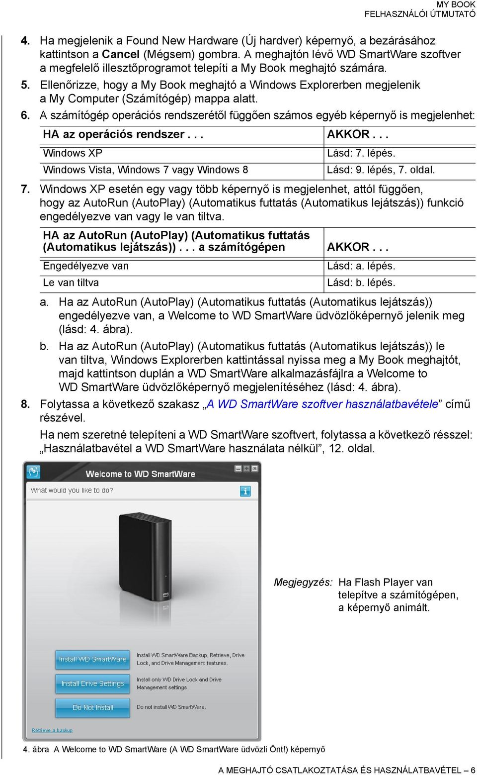 Ellenőrizze, hogy a My Book meghajtó a Windows Explorerben megjelenik a My Computer (Számítógép) mappa alatt. 6.