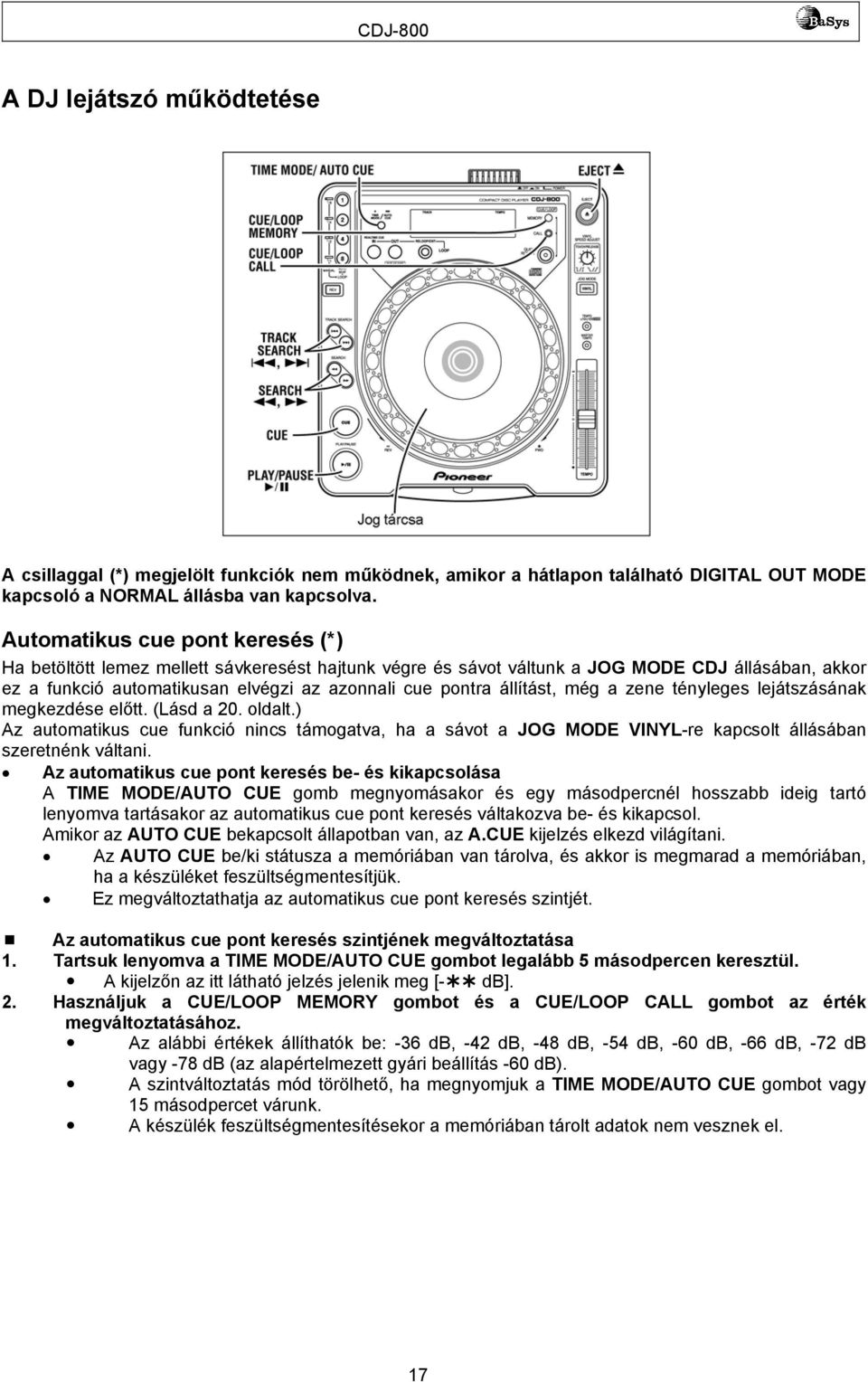 CDJ-800. CD-lejátszó. Használati útmutató - PDF Ingyenes letöltés