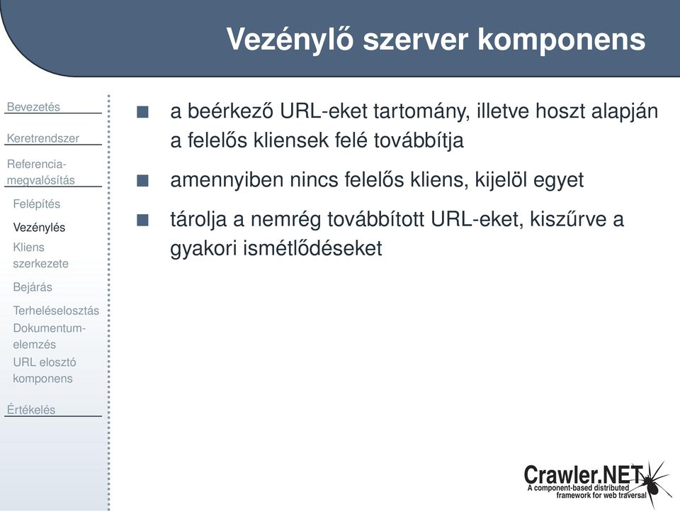 tartomány, illetve hoszt alapján a felelős kliensek felé továbbítja amennyiben nincs