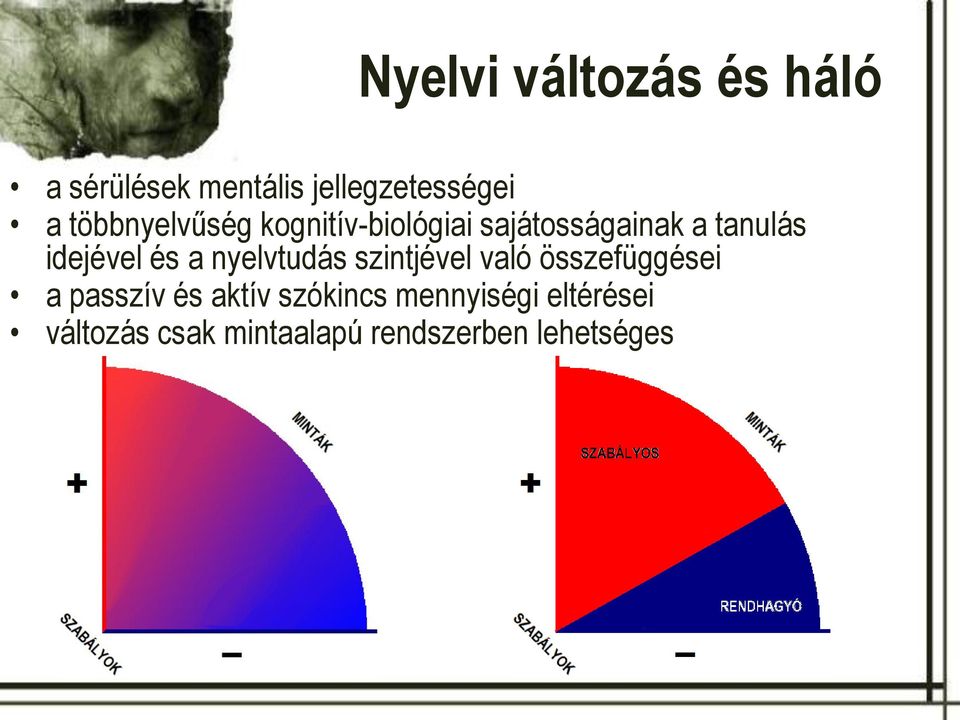 és a nyelvtudás szintjével való összefüggései a passzív és aktív